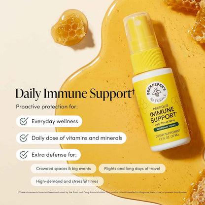 Beekeeper's Naturals 95% Bee Propolis Throat Spray 1 Fl Oz