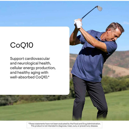 THORNE - CoQ10 - 100mg Optimally Absorbed Ubiquinone Supplement - Supports Heart Health, Brain Function, Cellular Energy Production & Healthy Aging* - Third-Party Certified - Gluten-Free - 60 Softgels
