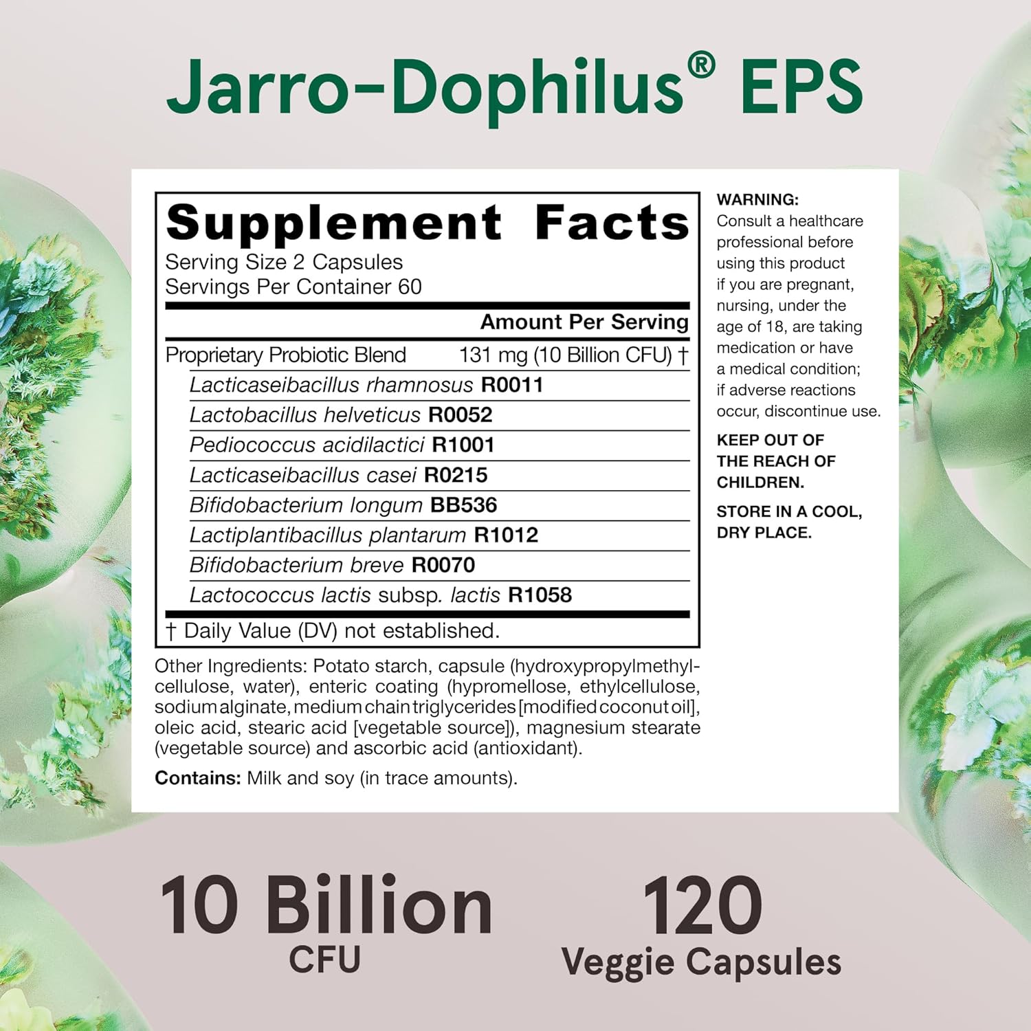Jarrow Formulas Jarro-Dophilus Probiotic 10 Billion CFU 120 Count
