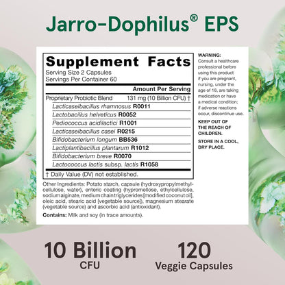 Jarrow Formulas Jarro-Dophilus Probiotic 10 Billion CFU 120 Count