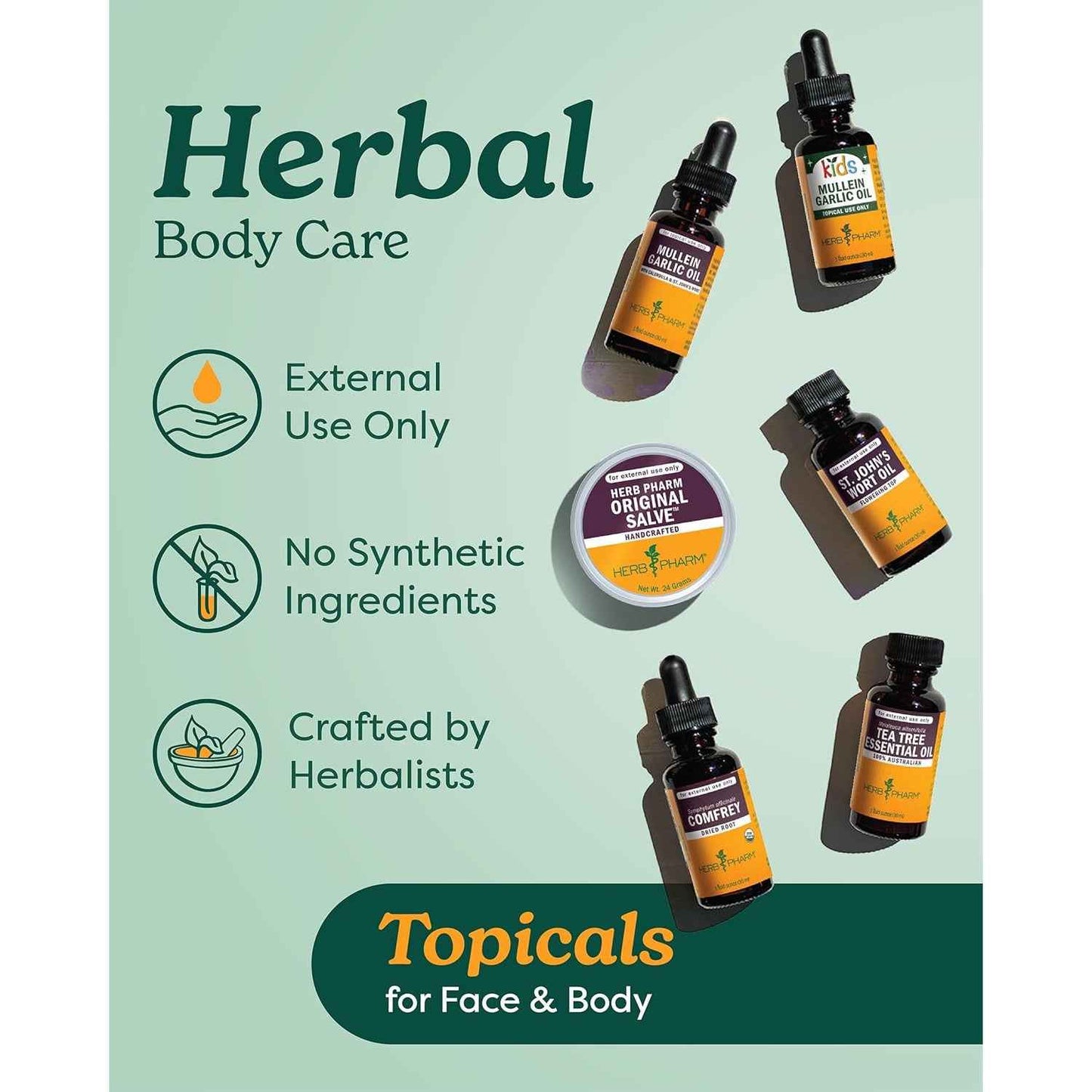 Herb Pharm Arnica Oil USDA Organic Herbal Oil for Face Body 1 fl oz