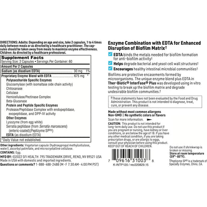 Klaire Labs Ther-Biotic Interfase Plus Multi-Enzyme 120 Count