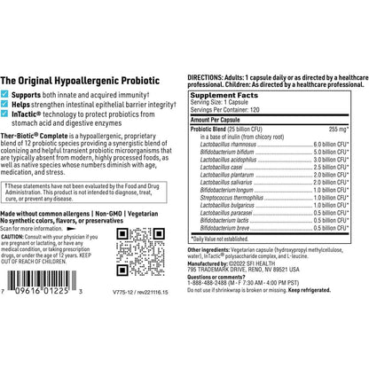 Klaire Labs Ther-Biotic Complete 25 Billion CFU Probiotic Capsules