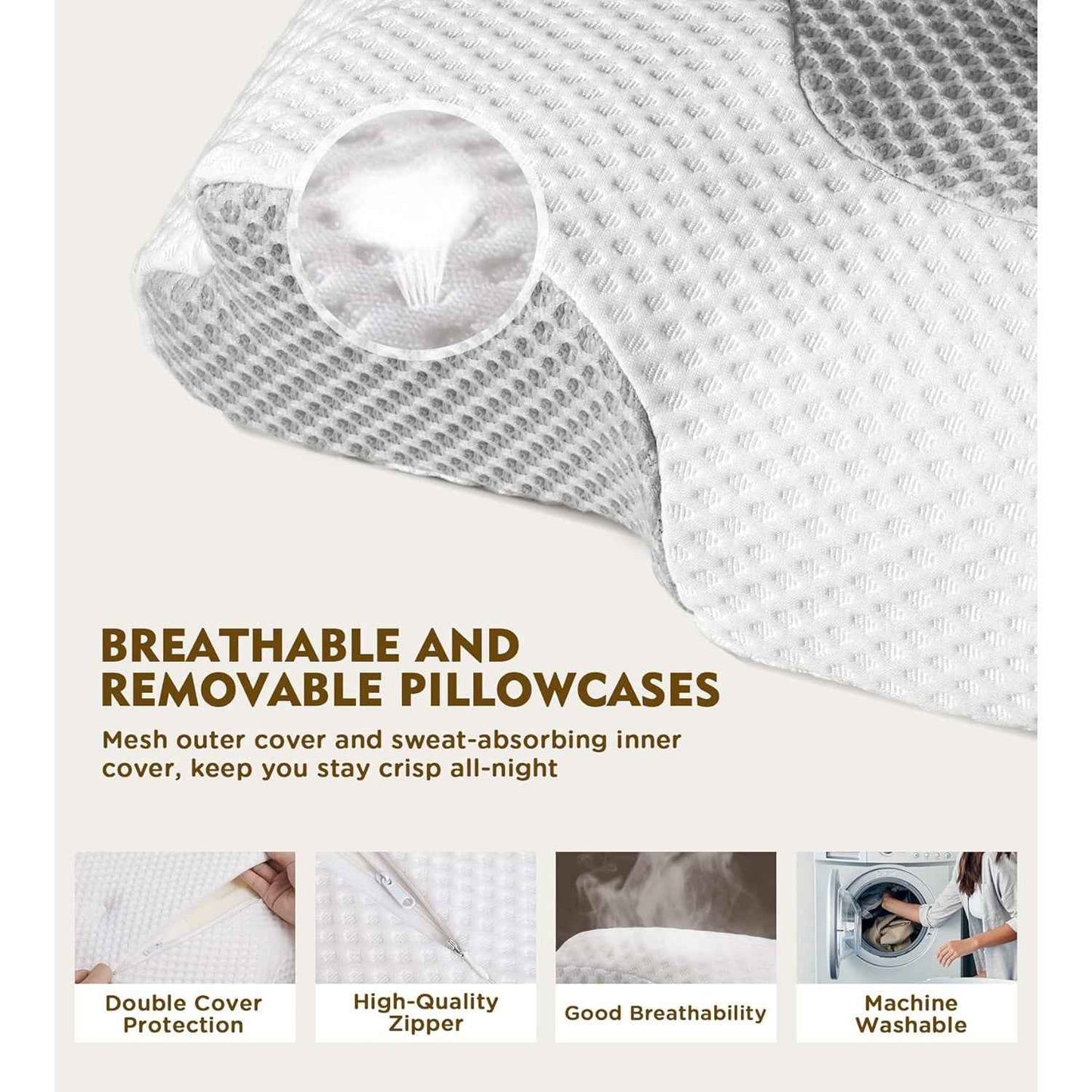 Osteo Cervical Pillow Memory Foam Orthopedic Neck Pain Relief