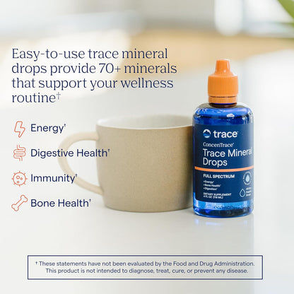 Trace Minerals ConcenTrace Trace Mineral Drops 70+ Ionic Minerals 4 fl oz