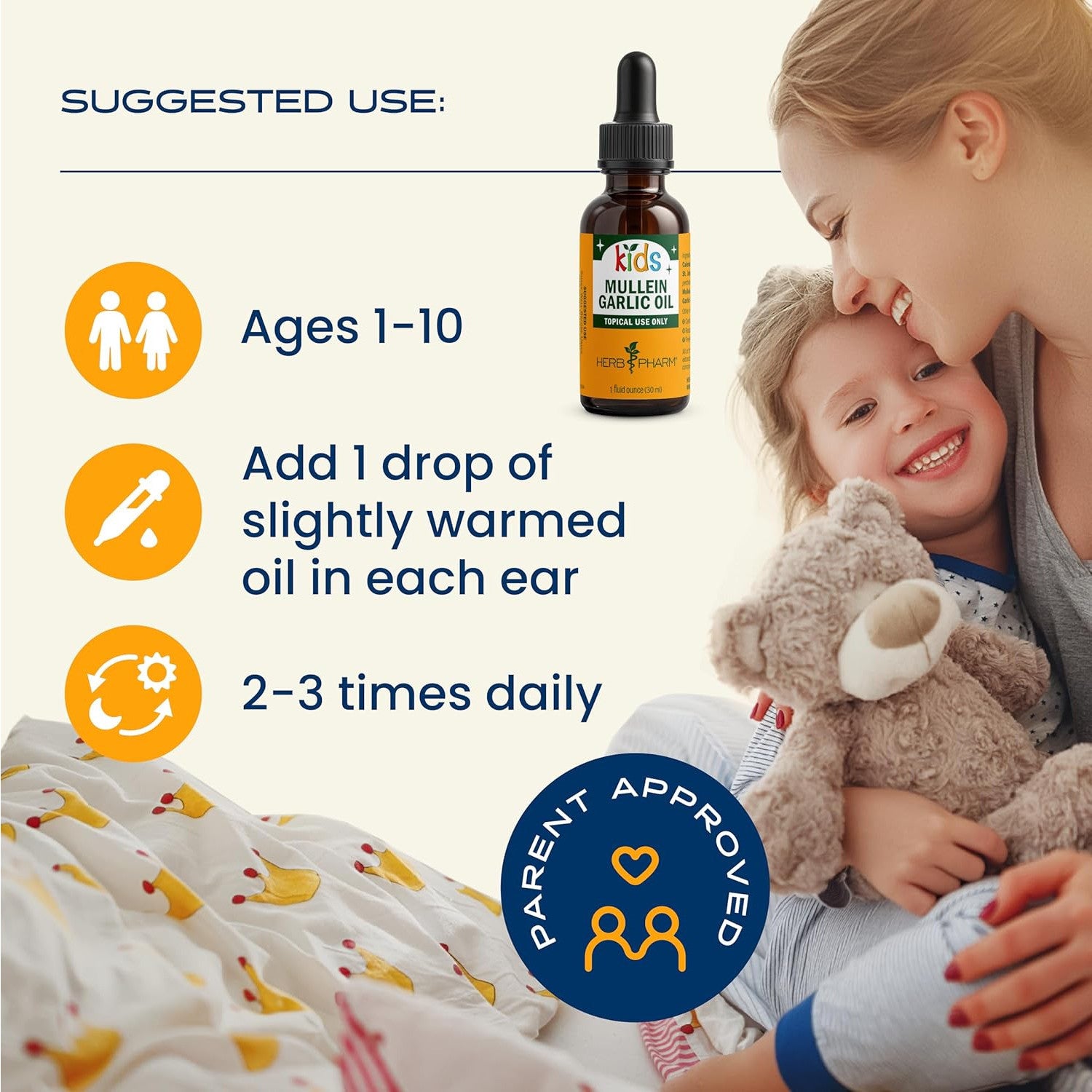 Herb Pharm Kids Mullein Garlic Ear Oil 1 oz