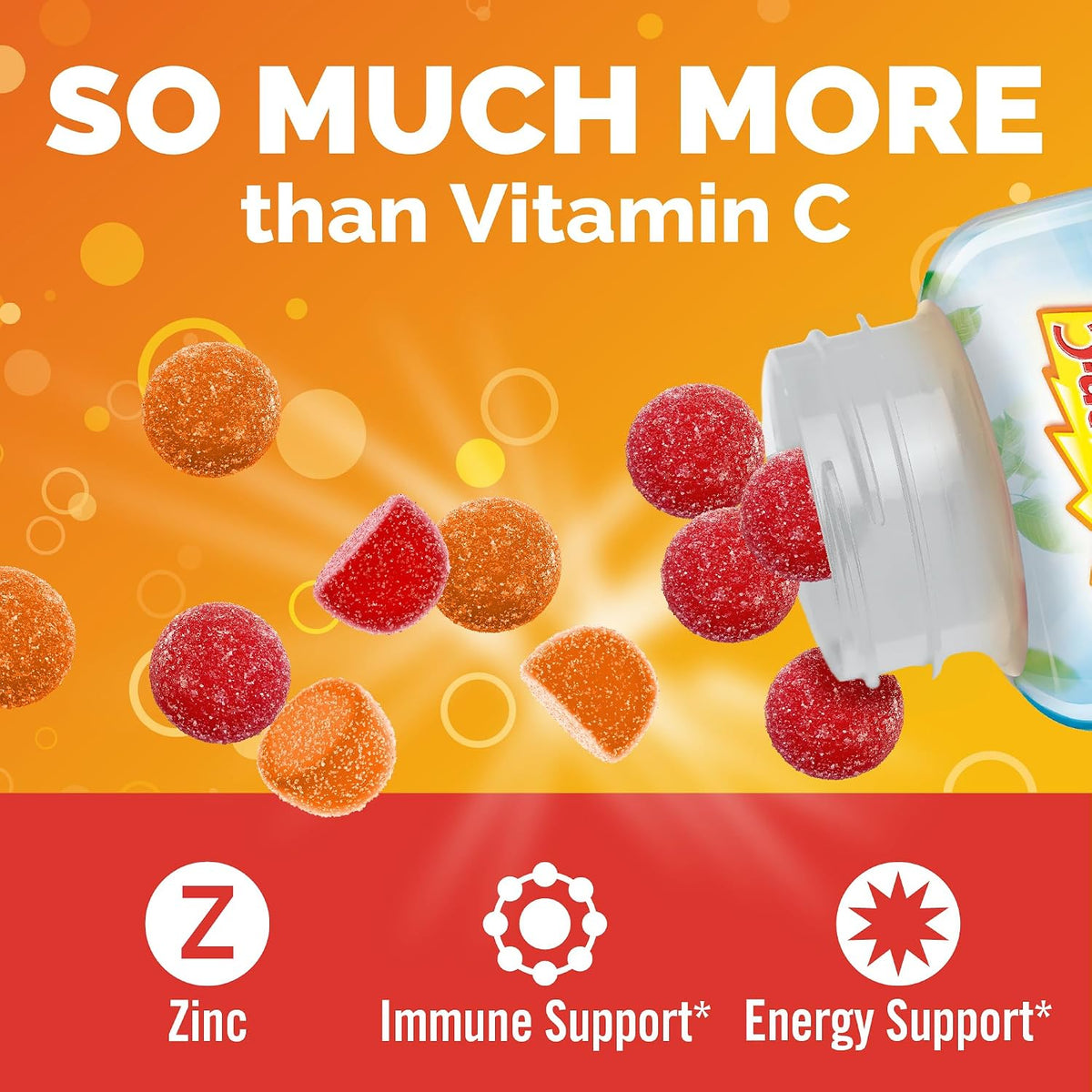 Emergen-C Vitamin C 750mg Immune Support Gummies, Mixed Fruit, 45 Gummies
