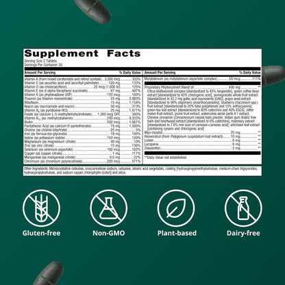 Metagenics PhytoMulti With Iron Multivitamin 60 Tablets