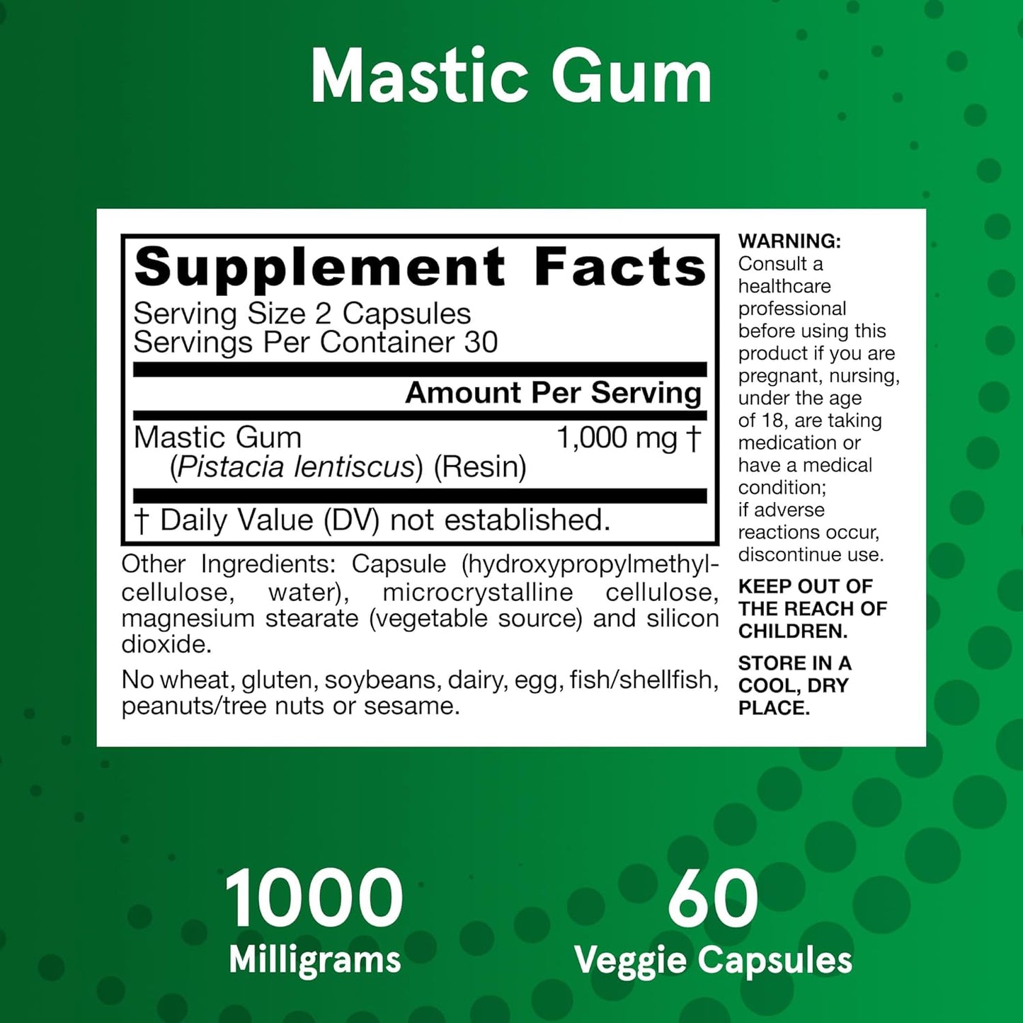 Jarrow Formulas Mastic Gum 1000 Mg Veggie Caps 60 Count
