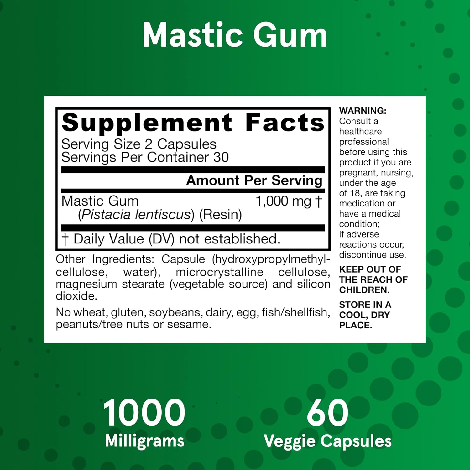 Jarrow Formulas Mastic Gum 1000 Mg Veggie Caps 60 Count