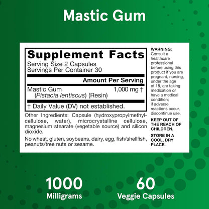 Jarrow Formulas Mastic Gum 1000 Mg Veggie Caps 60 Count