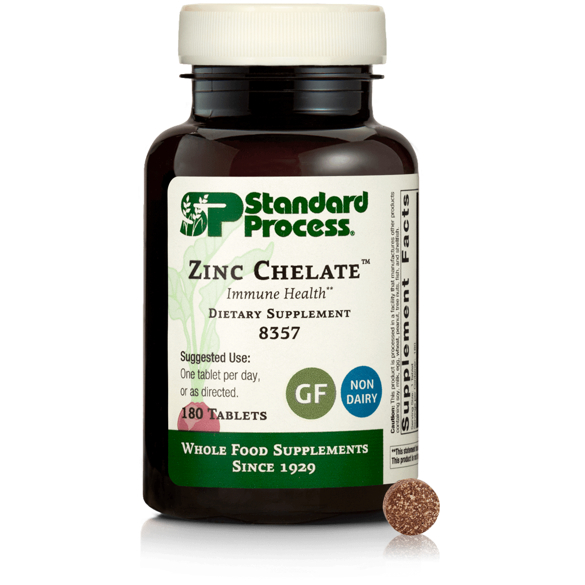 Standard Process Zinc Chelate Nutritional Supplement Tablets 180 Count