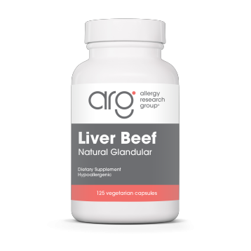 Allergy Research Group Liver Beef 1000 mg Supplement 125 Capsules