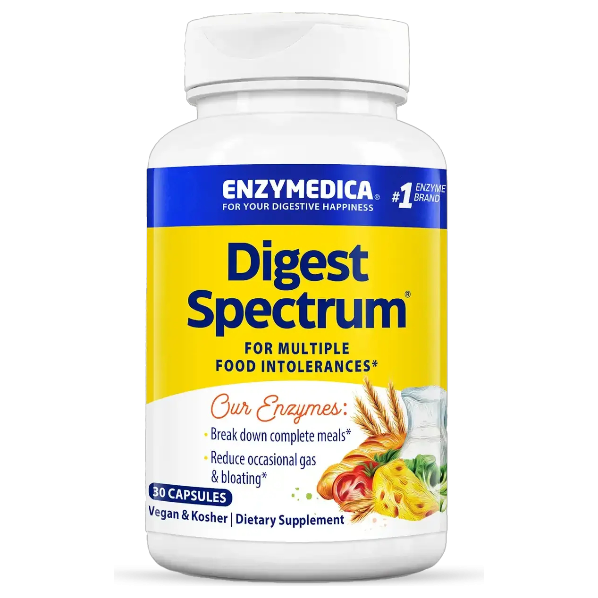 Enzymedica Digest Spectrum Digestive Enzyme Supplement Capsules