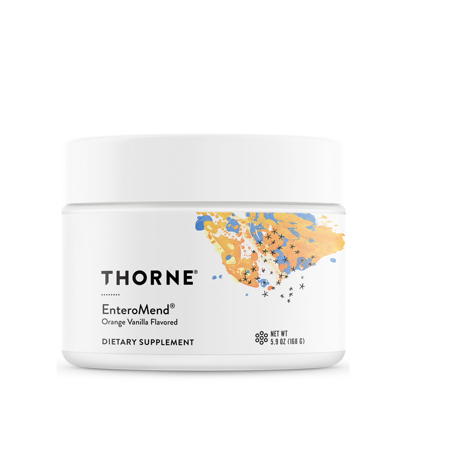 Thorne Research EnteroMend Digestive Support Powder Orange Vanilla 5.9 oz