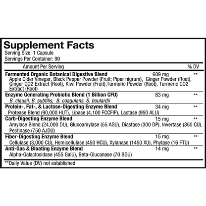 CodeAge Fermented Digestive Enzymes Supplement 90 Capsules