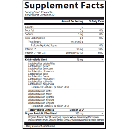 Garden of Life Dr. Formulated Organic Kids Probiotics 30 Chewables - VitaBuy