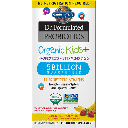 Garden of Life Dr. Formulated Organic Kids Probiotics 30 Chewables
