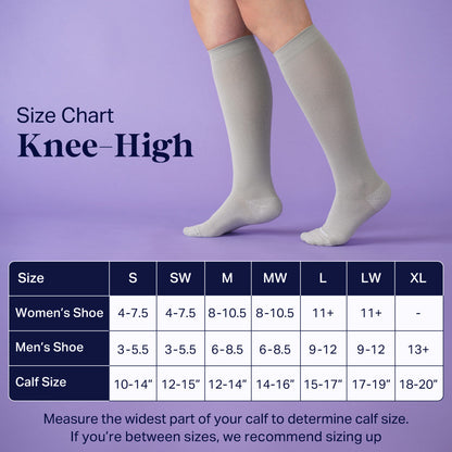 Knee-High Compression Socks - 3 Pack Solid (20-30 mmHg)