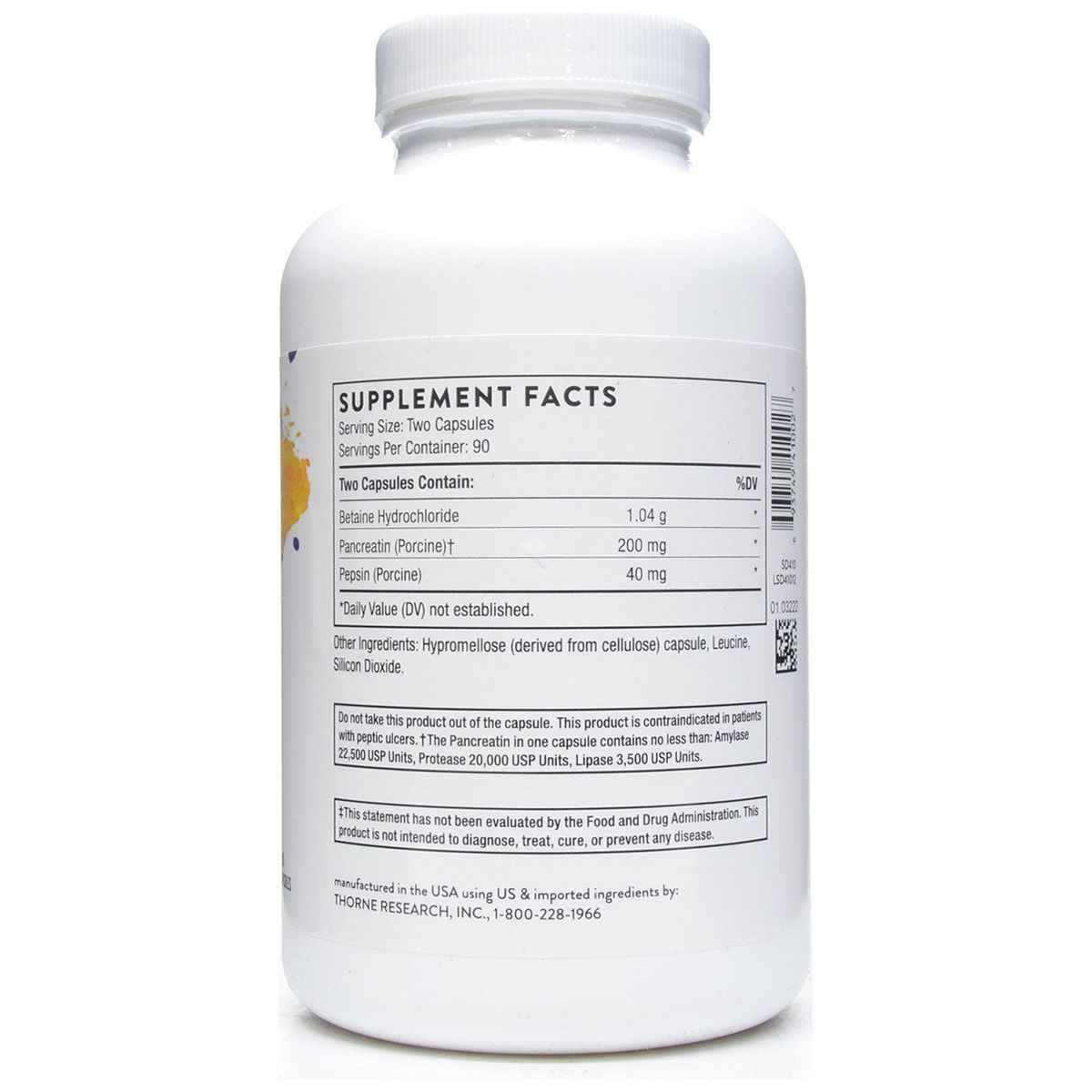 Thorne Research Multi Enzyme Digestive Supplement 180 Vegcaps