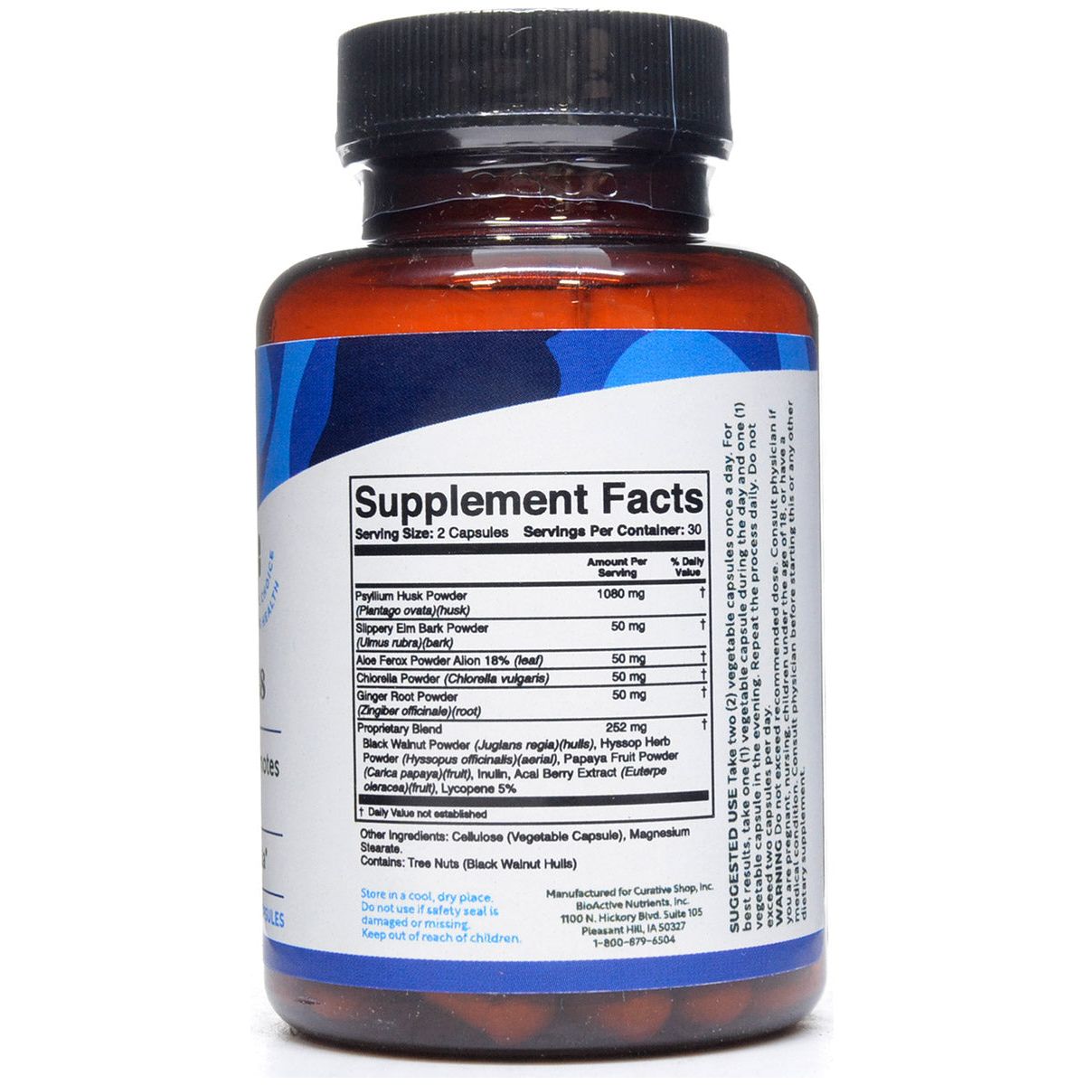 BioActive Nutrients Psyllium Plus Digestive Support Supplement 60 Capsules - VitaBuy