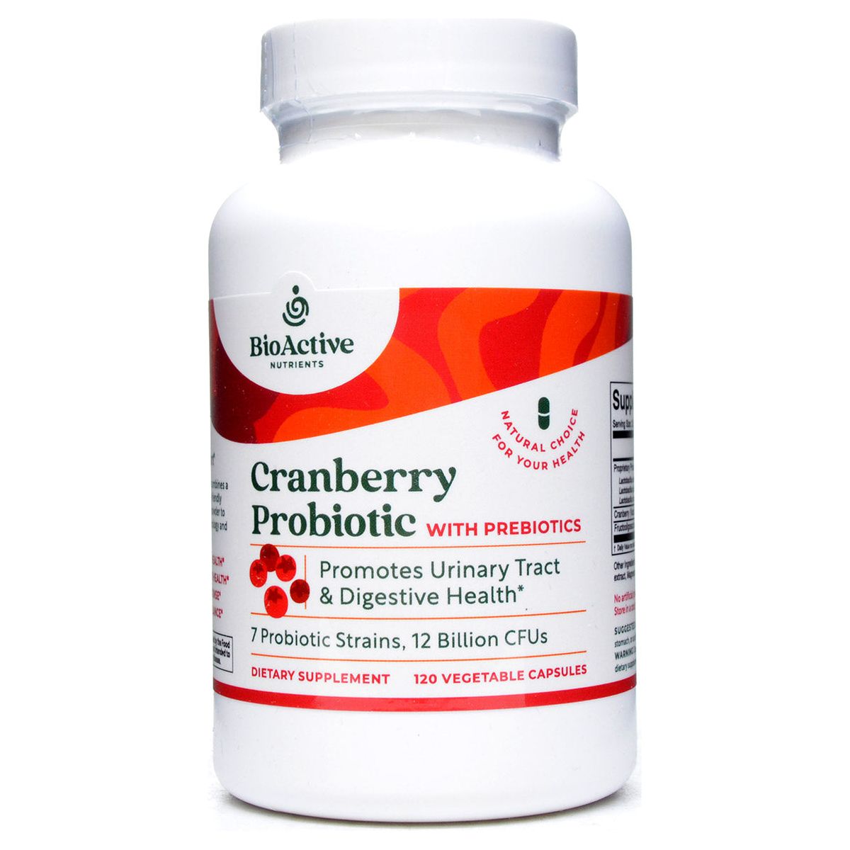 BioActive Nutrients Cranberry Probiotic with Prebiotics 120 Veg Caps - VitaBuy