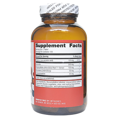 Metagenics Sinuplex Respiratory Support Supplement 120 Tablets