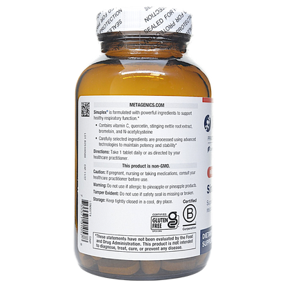 Metagenics Sinuplex Respiratory Support Supplement 120 Tablets