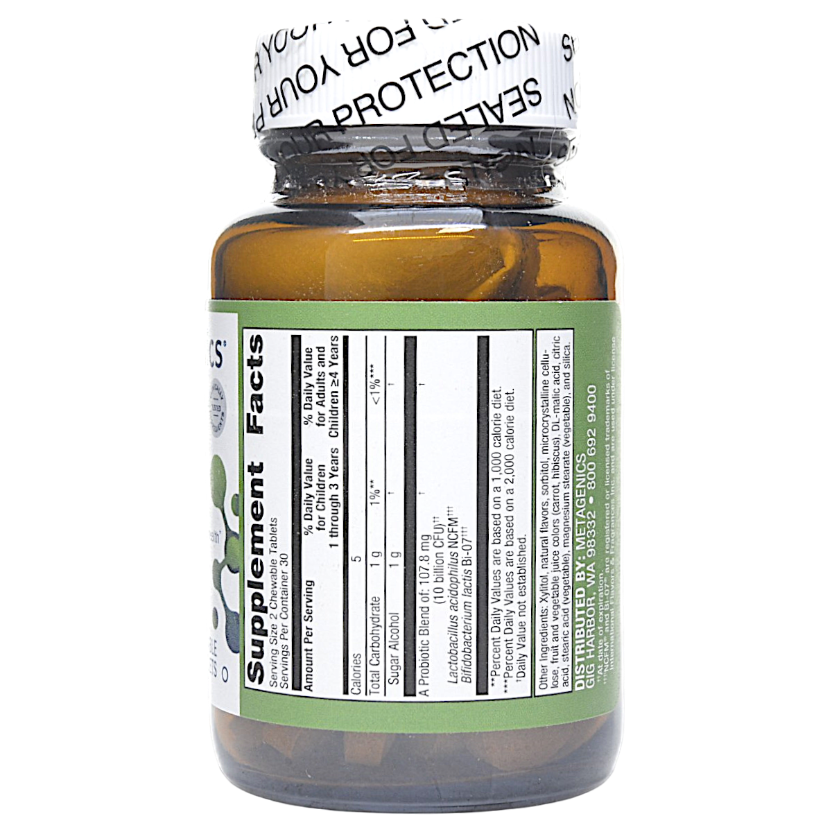 Metagenics UltraFlora Kids Probiotic Chewable Tablets Natural Grape Flavor - VitaBuy