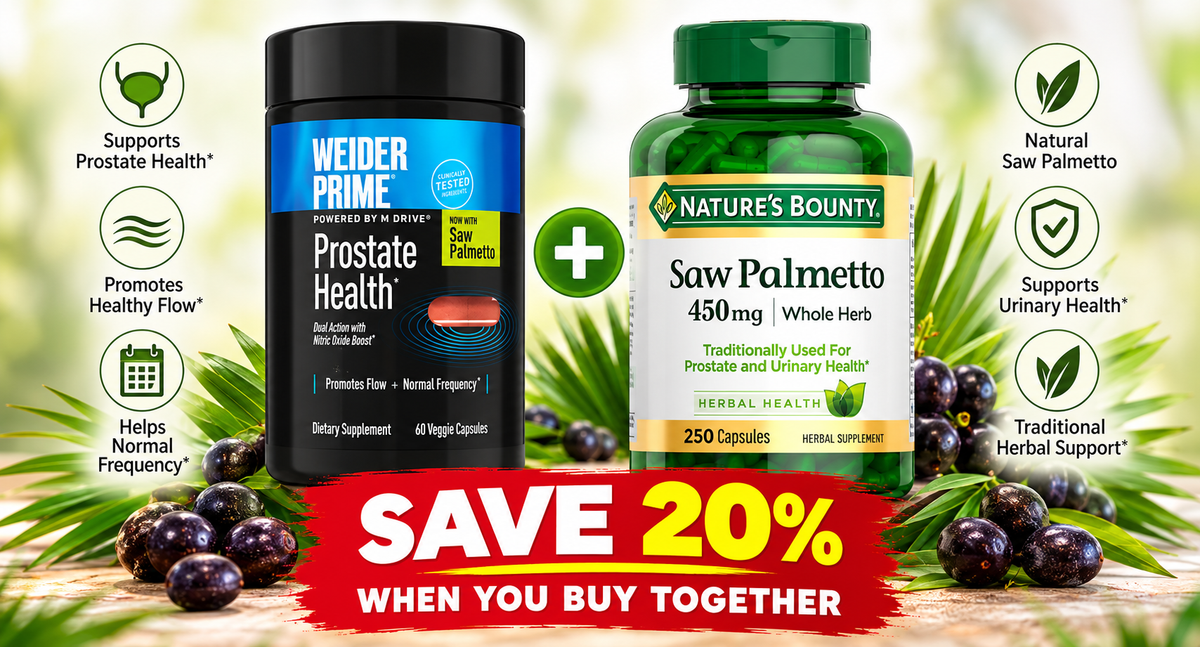 Prostate Health Bundle – Weider Prime + Saw Palmetto 20% Savings
