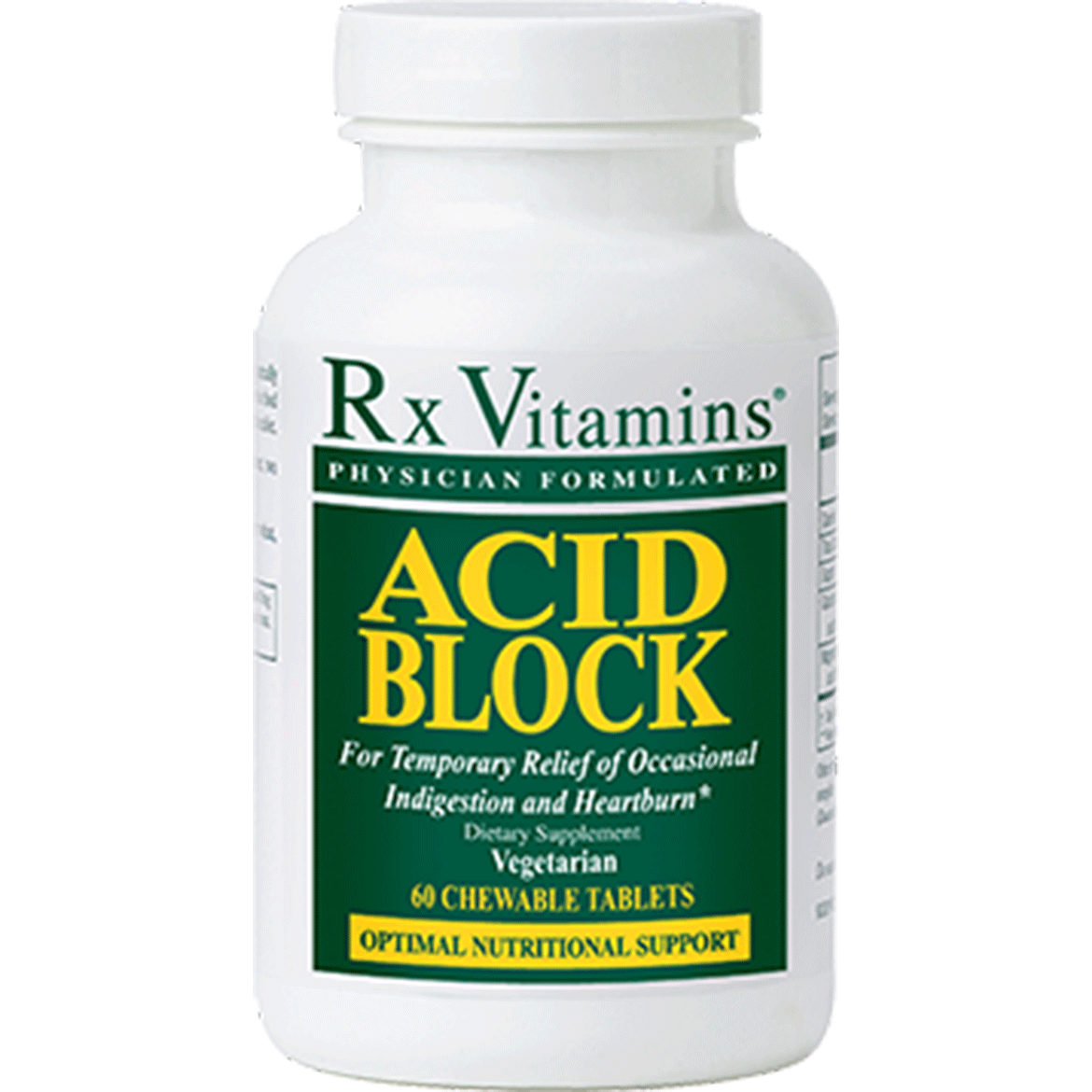 RX Vitamins Acid Block Digestive Supplement Seaweed Extract 60 Tablets - VitaBuy