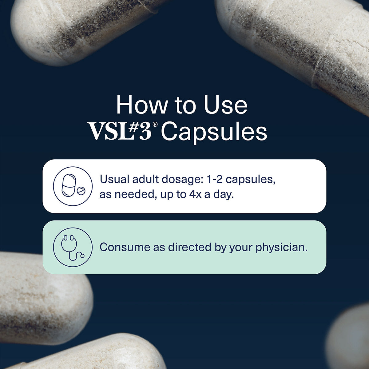 VSL#3 Probiotic Medical Food 112.5 Billion CFU 60 Capsules - VitaBuy