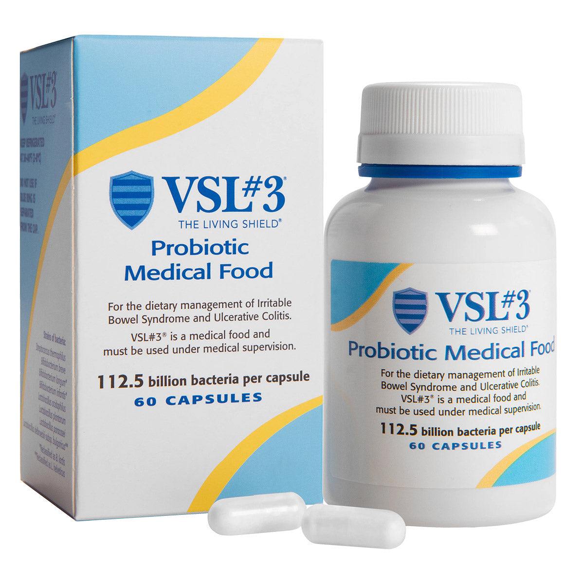 VSL#3 Probiotic Medical Food 112.5 Billion CFU 60 Capsules - VitaBuy