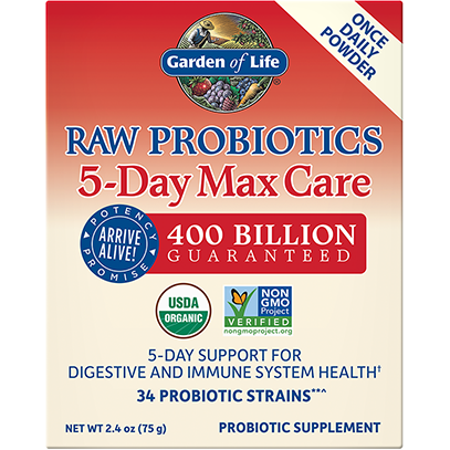 Garden of Life RAW Probiotics 5 Day Max Care Powder 2.4 oz - VitaBuy
