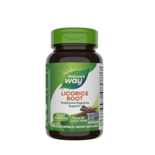 Nature's Way Licorice Root Herbal Supplement 450mg 100 Capsules - VitaBuy