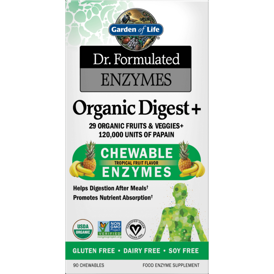Garden of Life Dr. Formulated Organic Digest Digestive Enzyme 90 Chews