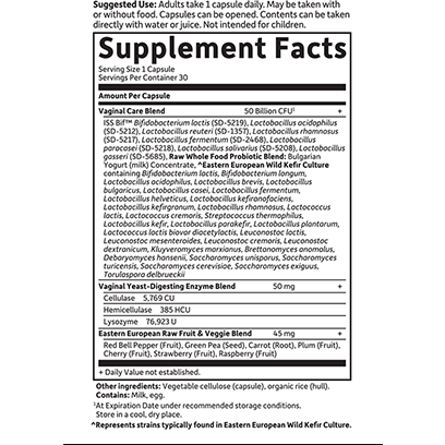 Garden of Life RAW Probiotics Vaginal Care 38 Strains 30 Capsules - VitaBuy