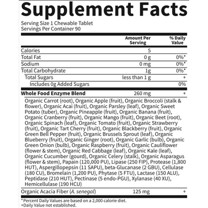 Garden of Life Dr. Formulated Organic Digest Digestive Enzyme 90 Chews