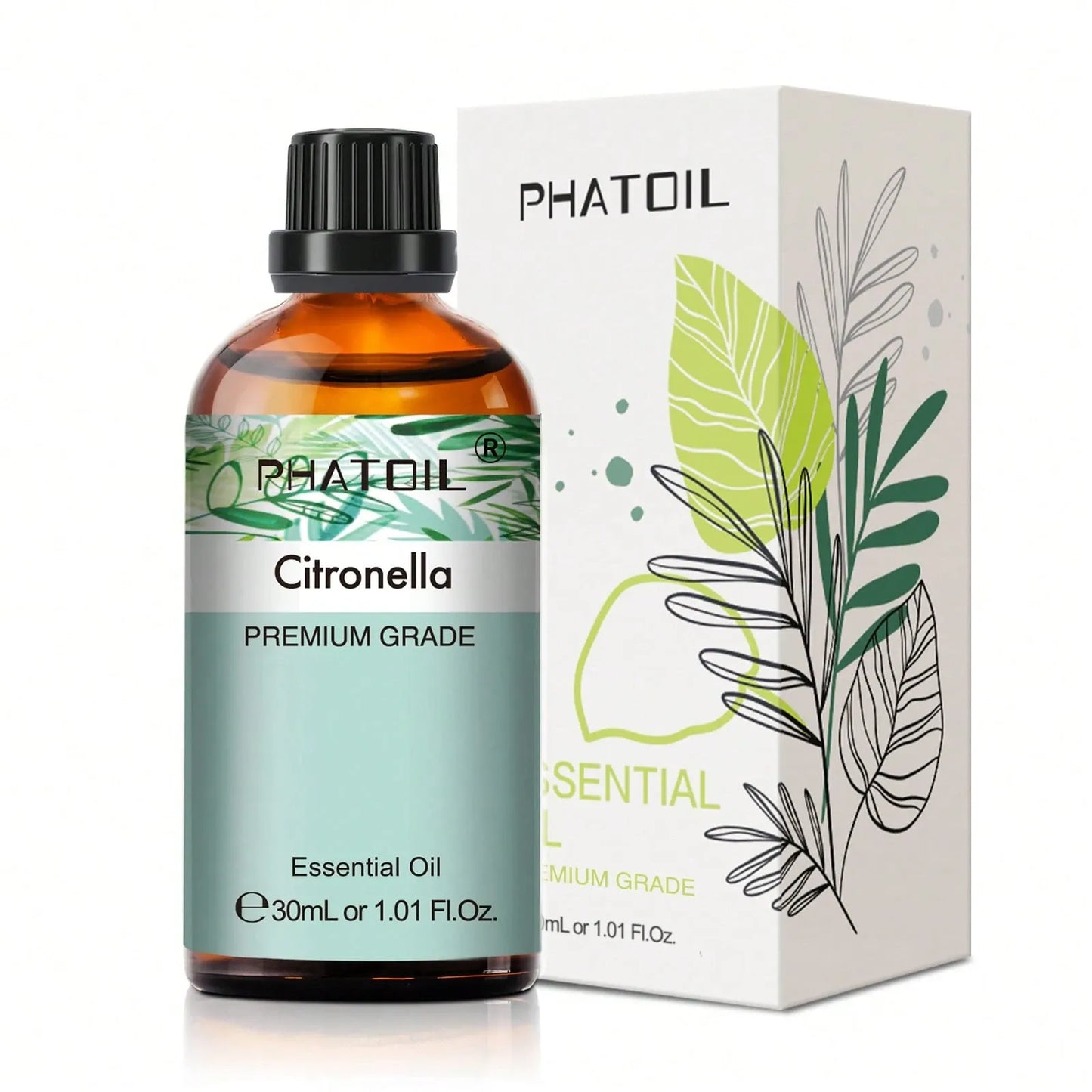 Premium Essential Oil 30ml Glass Bottle for Aromatherapy, Diffuser, Humidifier, Soap & Candle Making