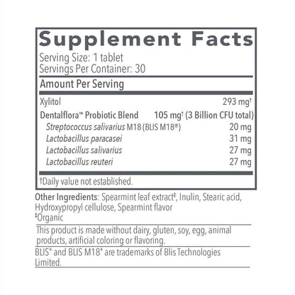 Biocidin Botanicals Dentalflora Oral Probiotic Tablets 30 Count