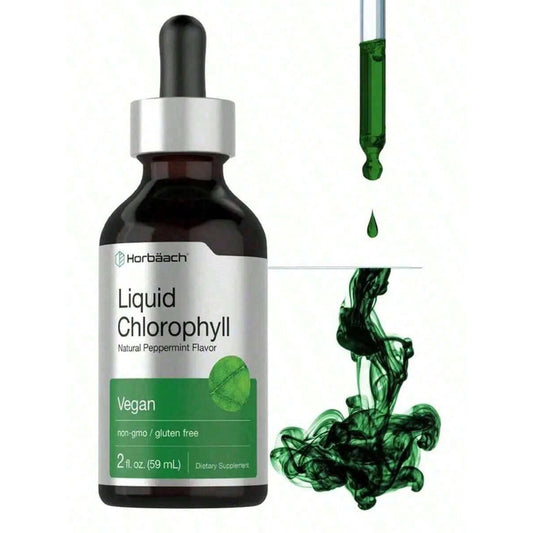 Horbäach Liquid Chlorophyll Peppermint Dietary Supplement Drops