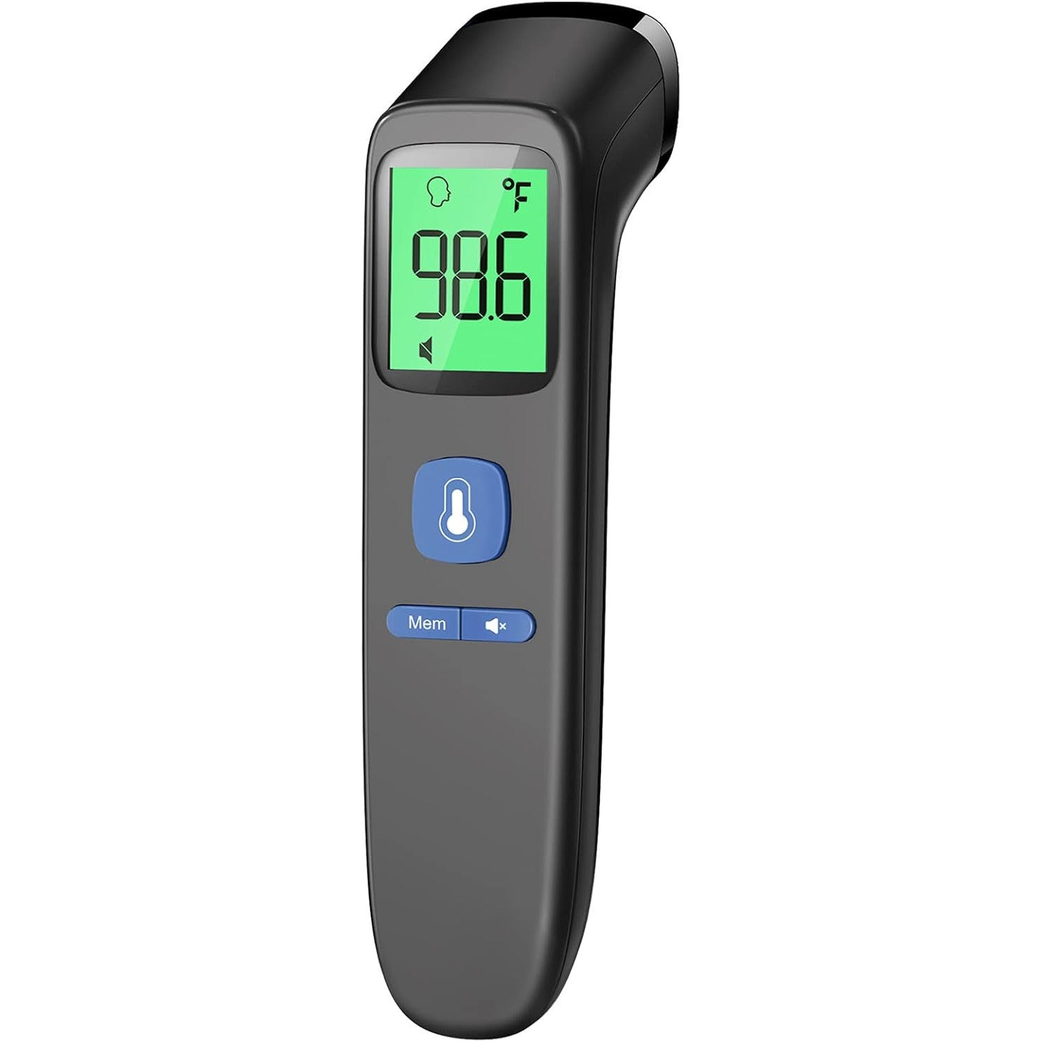 No-Touch Thermometer for Adults and Kids Accurate Digital Baby 1s Fast Reading Fever Alarm Silent Mode 35-Reading Memory Forehead & Object Mode AAA Battery Included