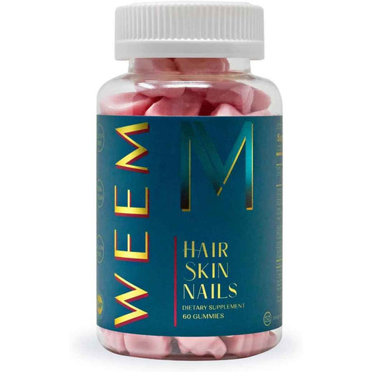 WEEM Hair Skin and Nails Gummies Vegan Biotin Supplement 60 Count