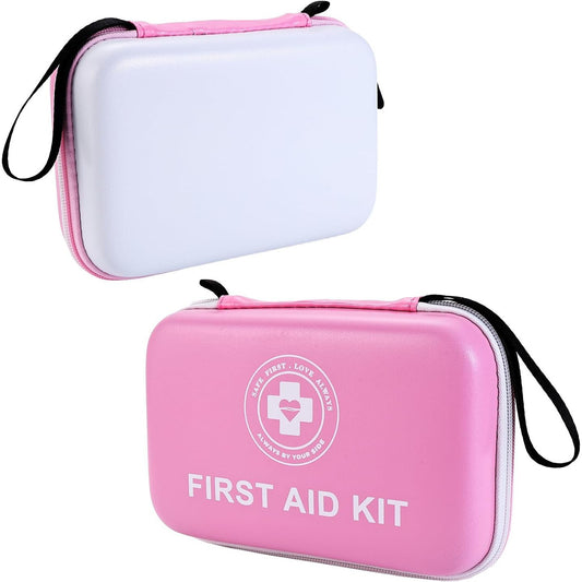 Premium First Aid Kit 305 Piece Dual-Color Emergency Kit Hard Shell Fluorescent Interior Compact Survival Kit for Home Car Travel Hiking Outdoor