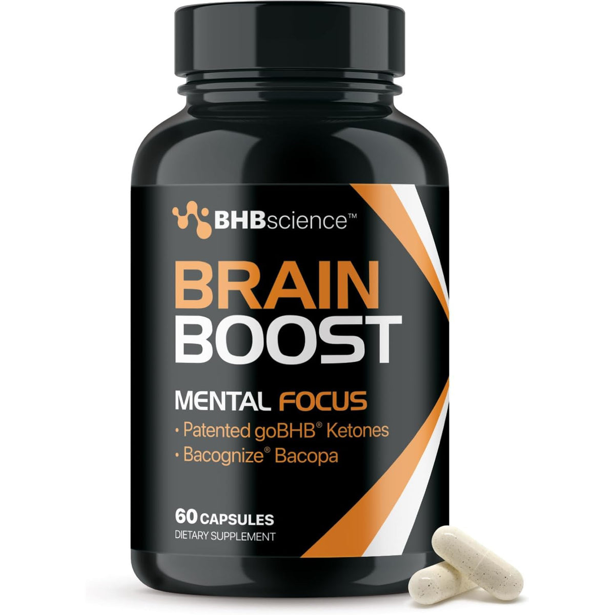 Real Ketones Ashwagandha Cortisol Mood Support Capsules 60 Count