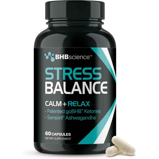 Real Ketones Ashwagandha Cortisol Mood Support Capsules 60 Count