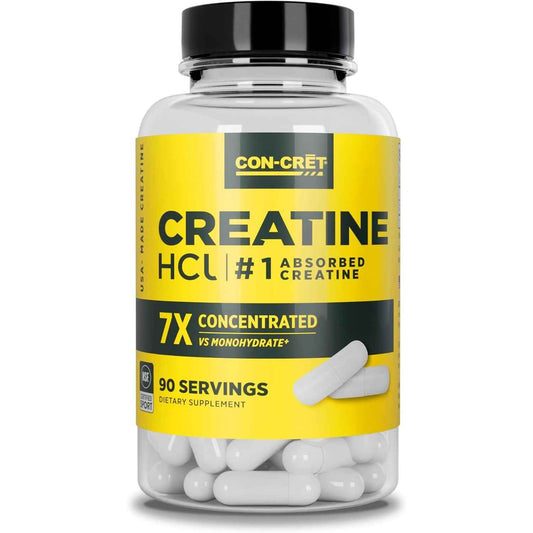 CON-CRET Creatine HCl Capsules Muscle Strength & Cognitive Support 90 Count