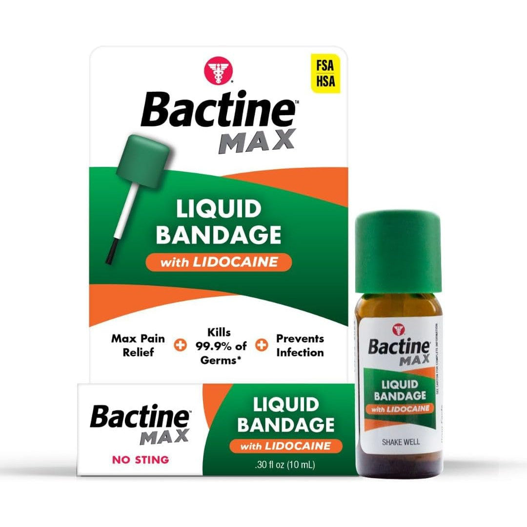 Bactine MAX Liquid Bandage Wound Cleaning Solution with Lidocaine 0.30 fl oz