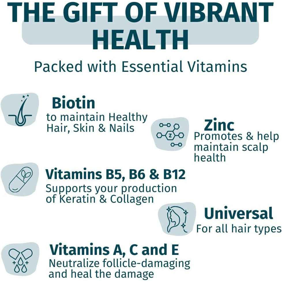 WEEM Hair Skin and Nails Gummies Vegan Biotin Supplement 60 Count