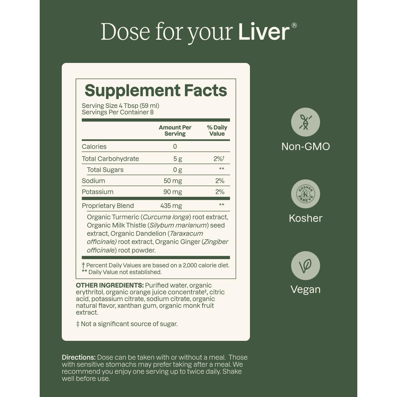 Dose Liver Cleanse Detox Repair Milk Thistle Liquid Supplement